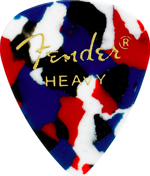 Fender Classic Celluloid Pick, Confetti, Heavy