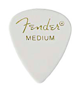 Fender Classic Celluloid Pick, White, Medium