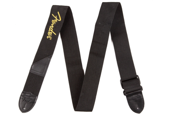 Fender Poly Logo Strap Yellow Logo