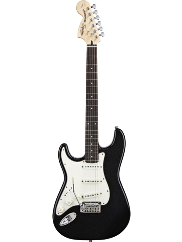 Fender Squier Standard Stratocaster Left Hand Black Metallic Rosewood Fingerboard