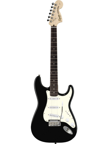 Fender Squier Standard Stratocaster, Black Metallic, Rosewood Fingerboard