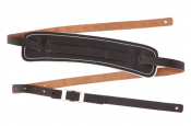 Fender Standard Vintage Leather Strap Black Back