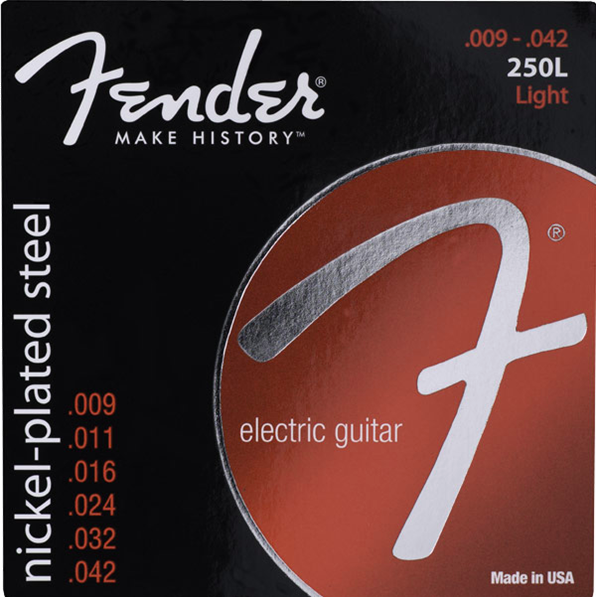 Fender Super 250s Nickel Plated Steel, Light Electric Guitar Strings