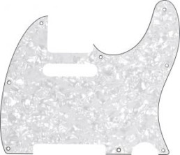 Fender Telecaster 8-Hole Pickguard, White Moto