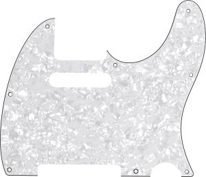 Fender Telecaster 8-Hole Pickguard, White Moto