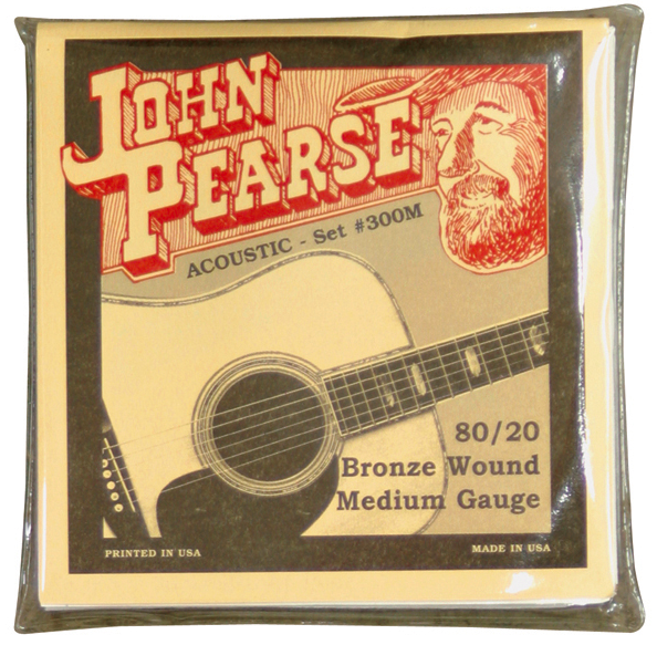 John Pearse 300M Bronze Medium Acoustic Guitar Strings