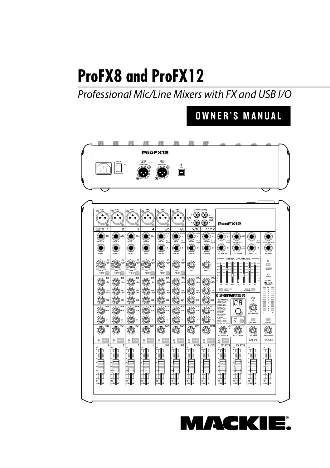 Mackie ProFX12 Mixer Manual | Pro Music