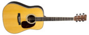 Martin HD-35 Acoustic Guitar With Gold Plus Thinline Pickup Installed Side