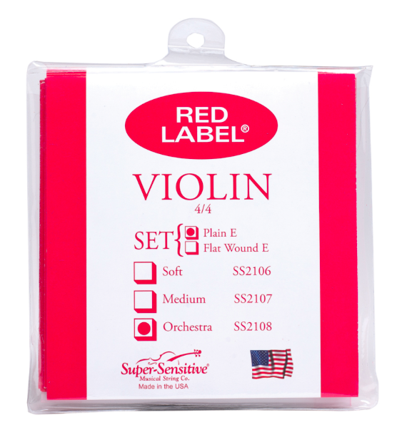 Red Label 2108 4/4 Violin Strings