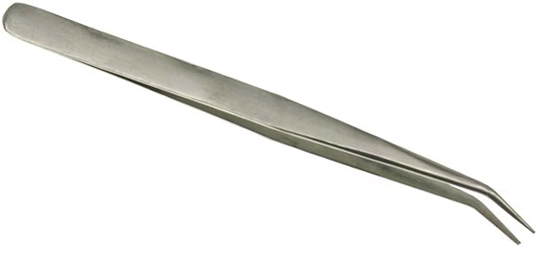 Sona 6 3/4 Inch Bent Tip Tweezers