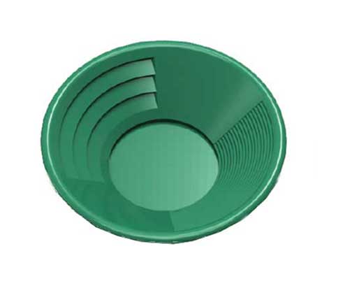 Sona Gold Pan 10 Inch Green Dual Riffles