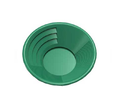 Sona Gold Pan 8 Inch Green Dual Riffles