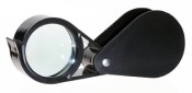Sona 5X Folding Pocket Magnifier, Glass Lens Open