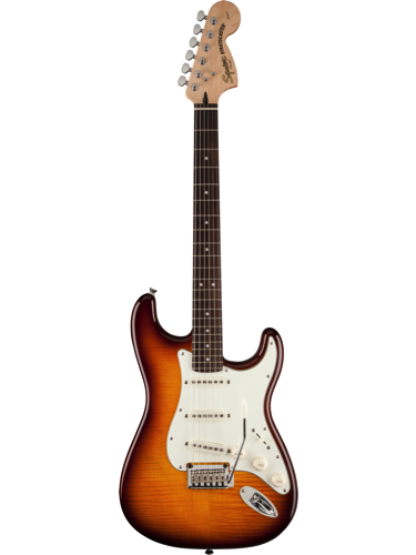 Fender Squier Standard Stratocaster FMT Amber Sunburst Rosewood Fingerboard