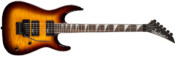 Jackson JS32Q Dinky Transparent Amber Quilt Maple Side