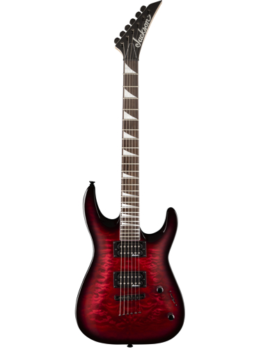 Jackson JS32TQ Dinky Transparent Red Quilt Maple