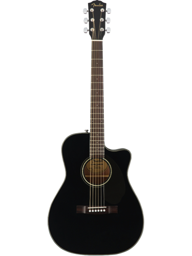 Fender CC-60SCE Black Solid Top Acoustic-Electric Guitar