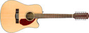 Fender CD-140SCE 12 String Natural Solid Top Acoustic-Electric Guitar With Hardshell Case Side