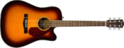 Fender CD-140SCE Sunburst Solid Top Acoustic-Electric Guitar With Hardshell Case Side