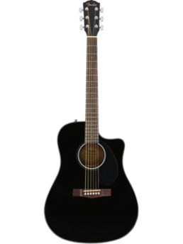 Fender CD-60SCE Black Solid Top Acoustic-Electric Guitar