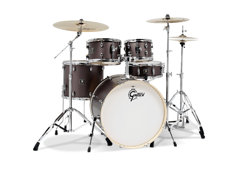 Gretsch GE4E825ZG Energy 5 Piece Brushed Grey Drum Set