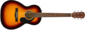 Fender CP-60S Sunburst Solid Top Parlor Acoustic Guitar Side