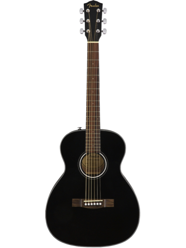 Fender CT-60S Black Solid Top Acoustic Travel Guitar