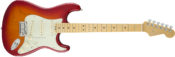 Fender American Elite Stratocaster Aged Cherry Burst Maple Fingerboard Side
