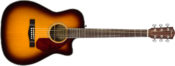 Fender CC-140SCE Sunburst Solid Top Acoustic-Electric Guitar Side
