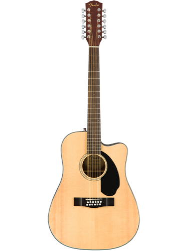 Fender CD-60SCE 12 String Natural Solid Top Acoustic-Electric Guitar