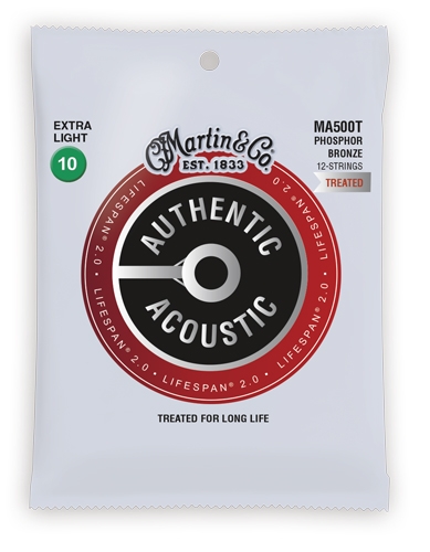 Martin MA500T Phosphor Bronze Extra Light 12 String Acoustic Guitar Strings