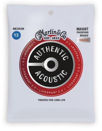 Martin MA550T Phosphor Bronze Medium Acoustic Guitar Strings