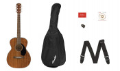 Fender CC-60S Concert Pack v2 All Mahogany Solid Top Acoustic Guitar Contents
