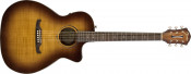 Fender FA-345CE Tea Burst Auditorium Acoustic-Electric Guitar Side