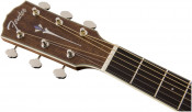 Fender PM-1 LH All Solid Mahogany Acoustic Guitar With Hardshell Case Headstock