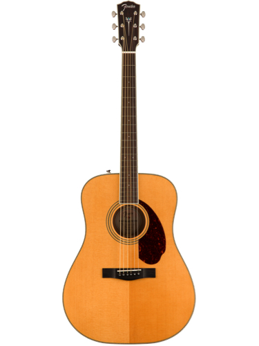 Fender PM-1E Natural Acoustic-Electric Guitar All Solid Wood With Hardshell Case